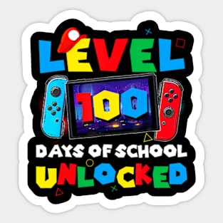 Controller Game s Level 100 Days Of School Unlocked Boys Sticker